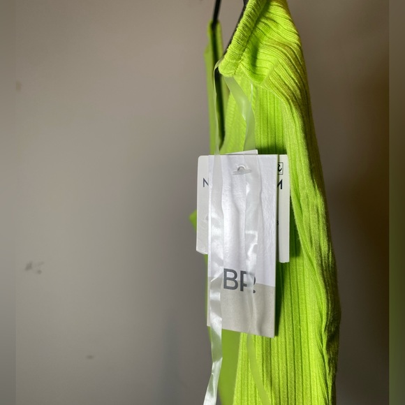 BP Lime Green Ribbed One Shoulder Tank - Picture 6 of 12